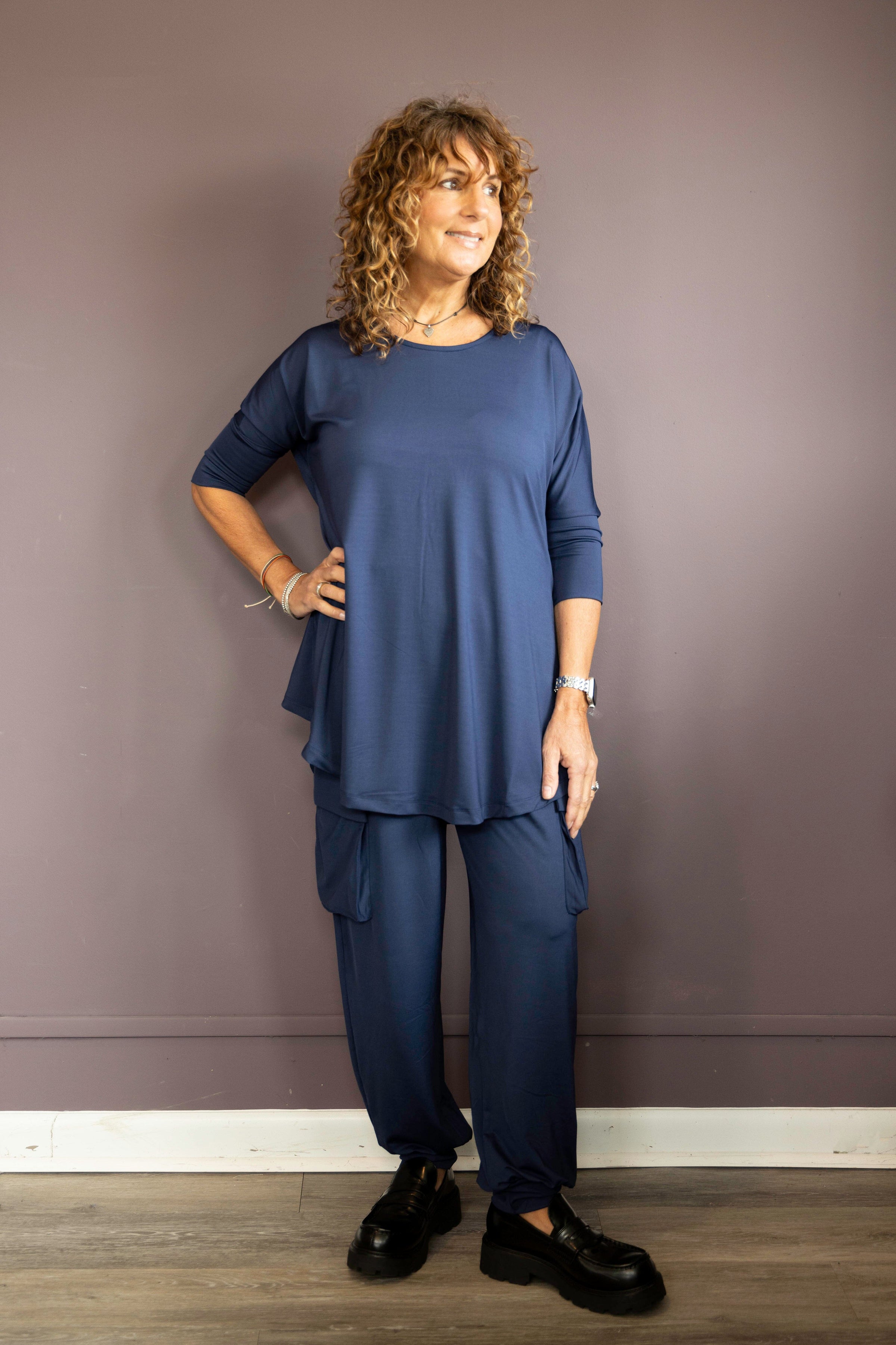 Navy Duffy Pant - Plus Size