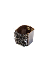 Cluster Chain Leather Bracelet