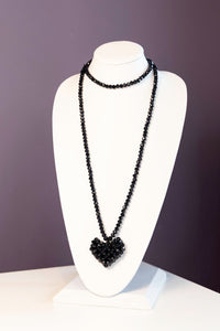 Across Heart Long Necklace