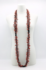 Hand-crocheted Crystal Beads and Rubber Necklace