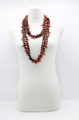 Hand-crocheted Crystal Beads and Rubber Necklace