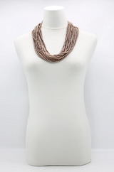 Wooden Bead Pashmina Necklace