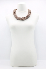 Wooden Bead Pashmina Necklace