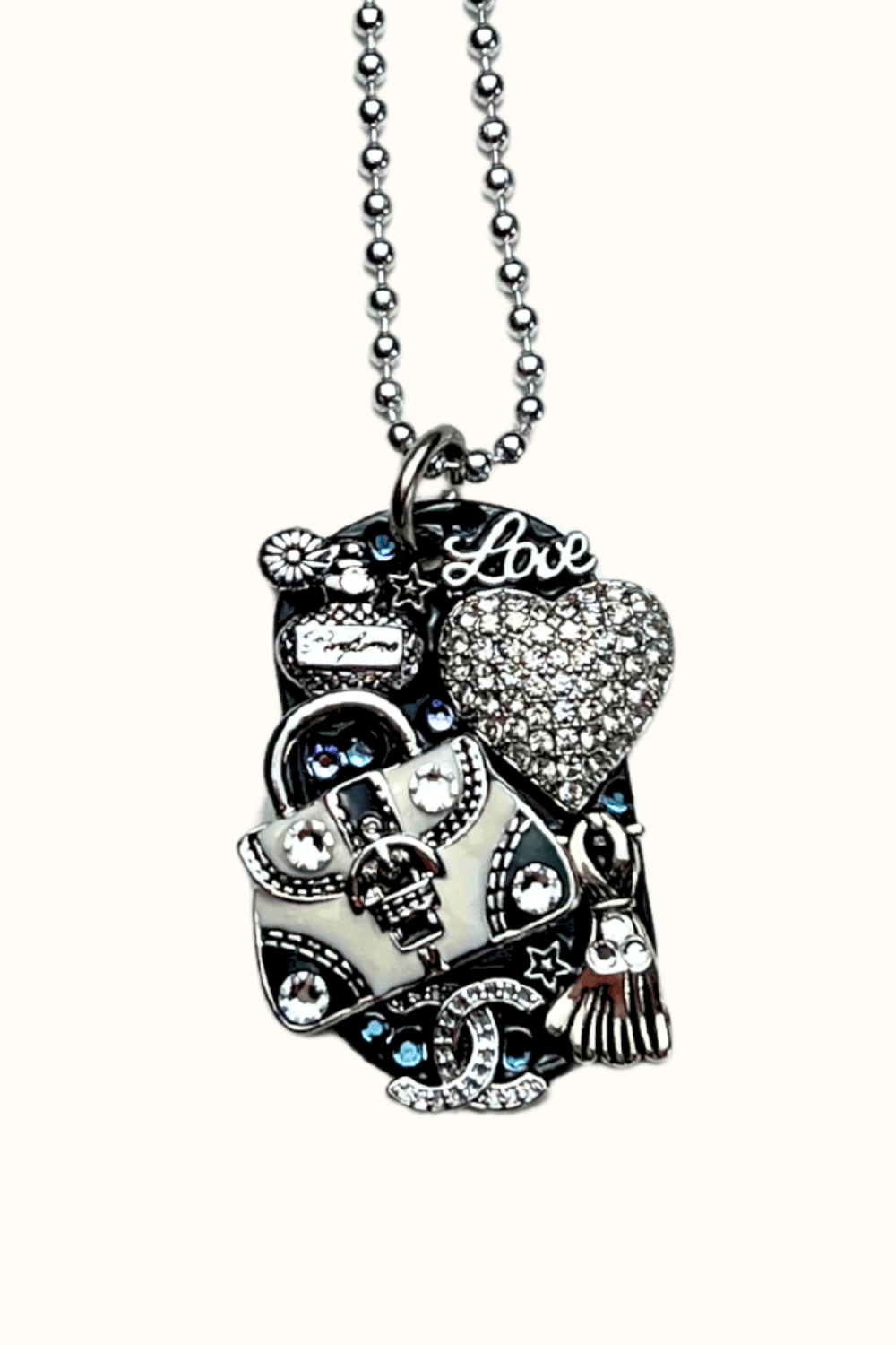 Love & Purse Dog Tag Necklace