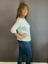 Vintage Stripe Drop Shoulder Tee