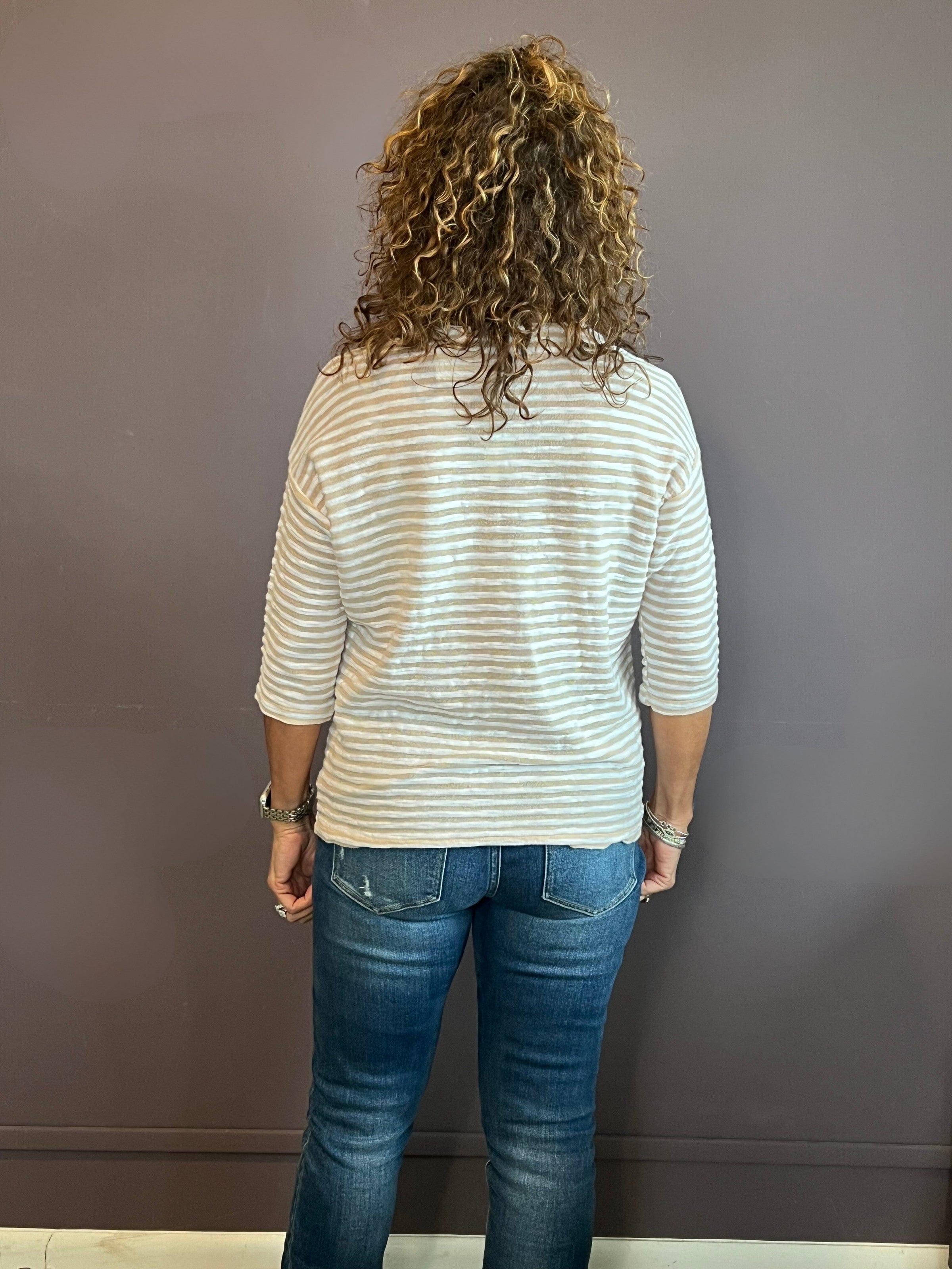 Vintage Stripe Drop Shoulder Tee