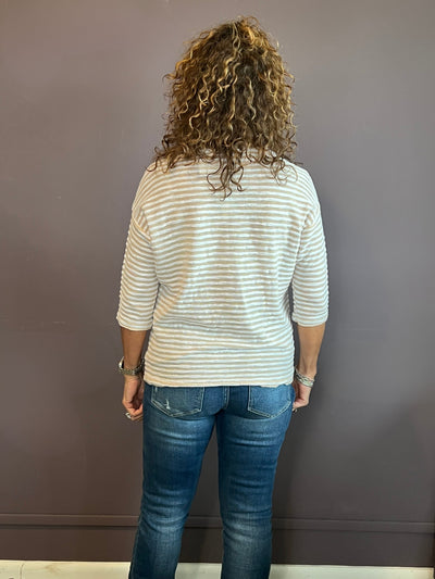 Vintage Stripe Drop Shoulder Tee