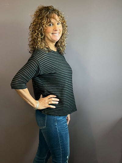 Vintage Stripe Drop Shoulder Tee