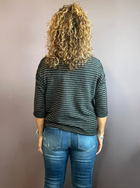 Vintage Stripe Drop Shoulder Tee