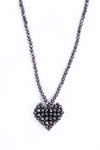 Chocolate Across Heart Long Necklace