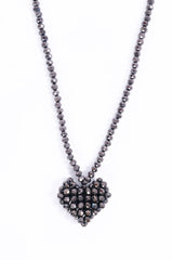 Chocolate Across Heart Long Necklace