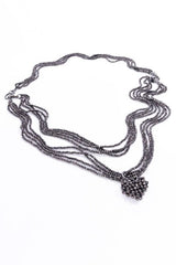 Chocolate Mini Loop Heart Necklace