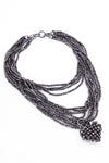 Chocolate Mini Loop Heart Necklace