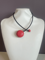 Matte Red Brittani Necklace - 19"