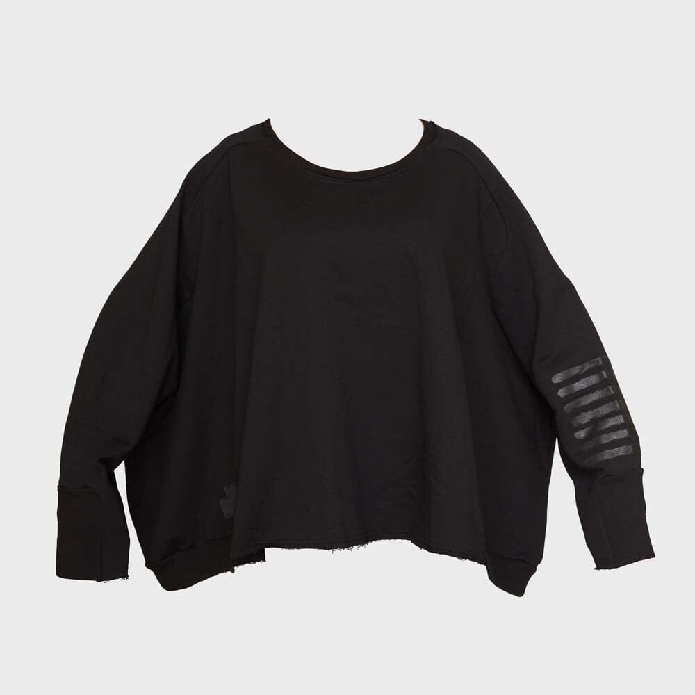 A Wide Short Sweatshirt II (Black)