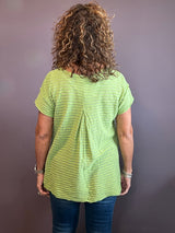 Vintage Stripe Raw Edge Tee