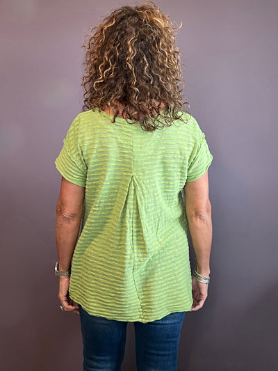 Vintage Stripe Raw Edge Tee
