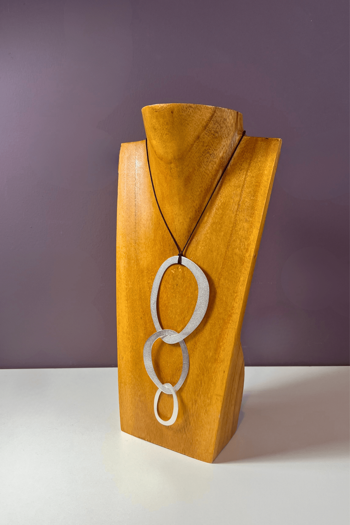 Axelle Large Silver Pendant Necklace