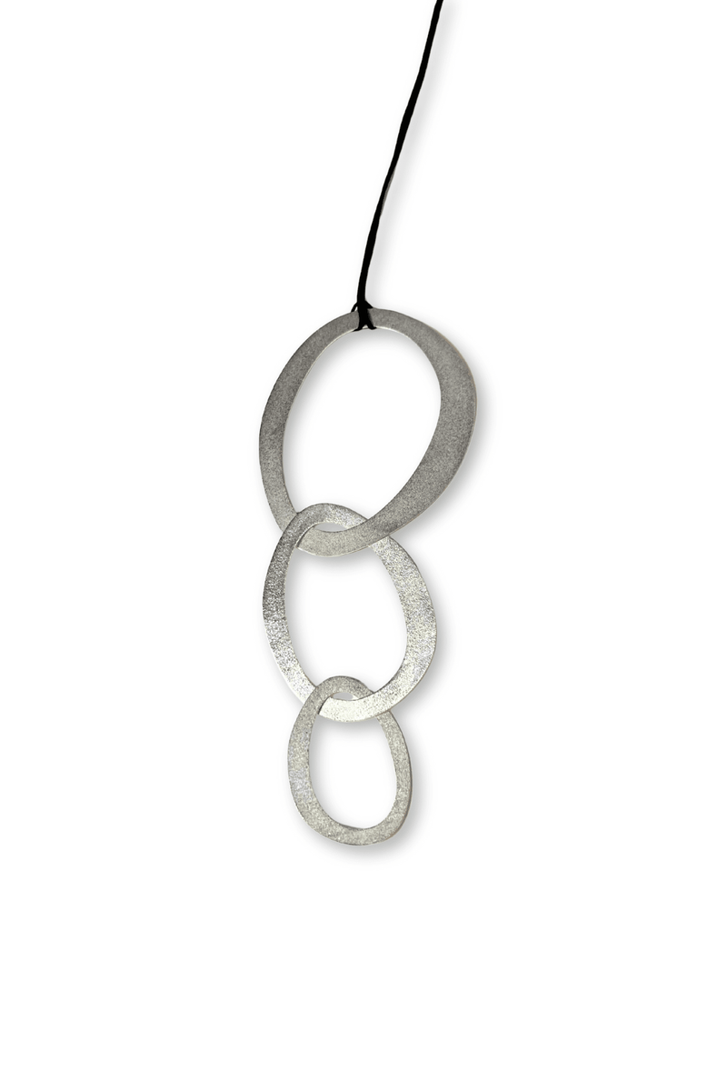 Axelle Large Silver Pendant Necklace