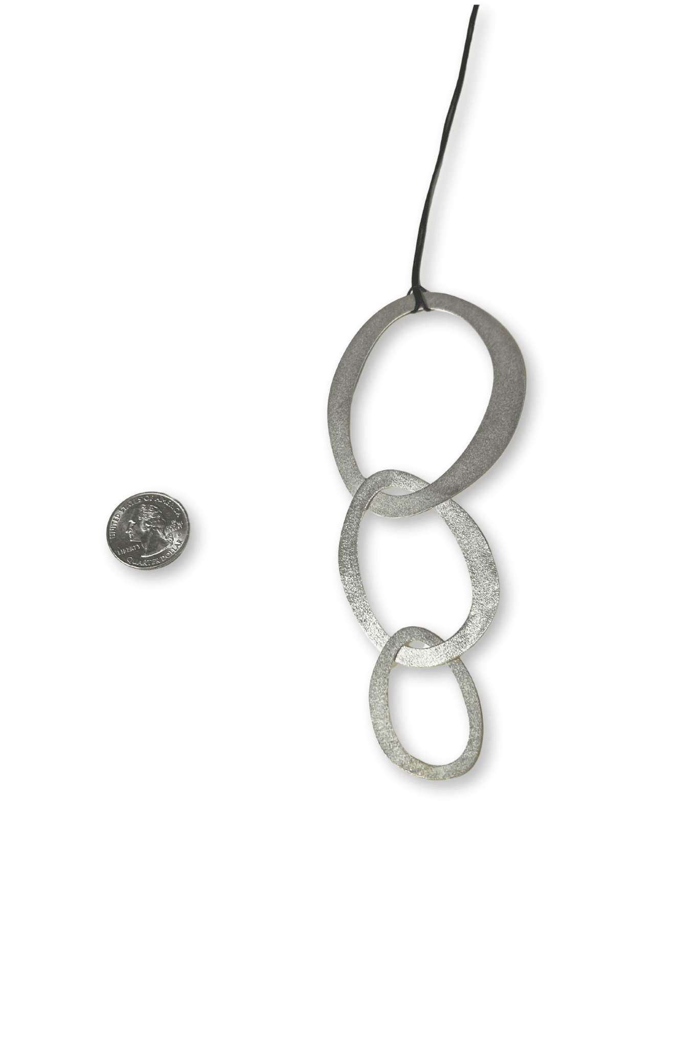 Axelle Large Silver Pendant Necklace