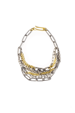 Multi-Chain Mixed Metal Necklace