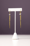 Herkimer & Brass Spike Earring