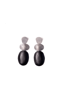 Leather Petal 3 Part Earrings