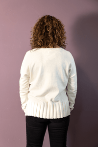Wide Rib-Bottom Sweater