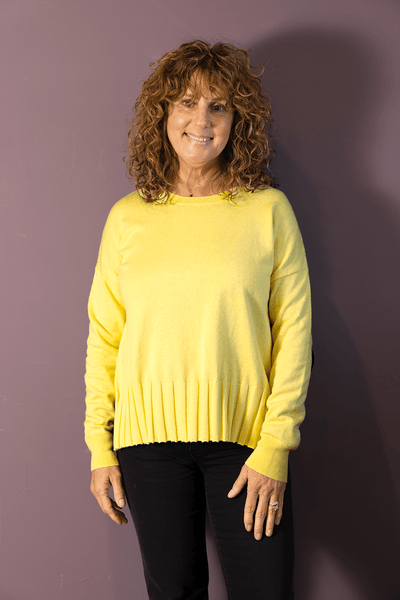 Wide Rib-Bottom Sweater