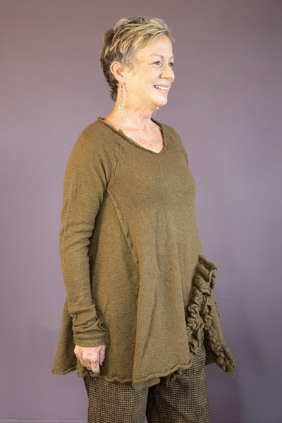 Ruffle Side Pullover Tunic