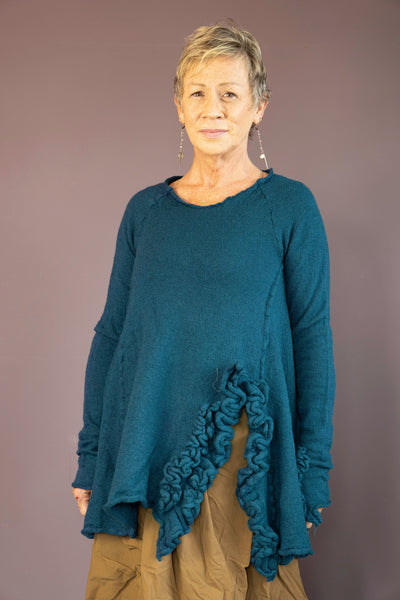 Ruffle Side Pullover Tunic
