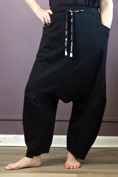 Drawstring Dropped Crotch Trousers