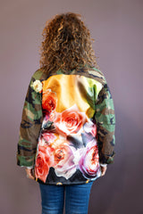 Floral Back Camo Jacket