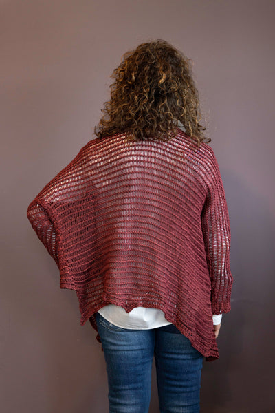 Bordeaux Basic Mineral Wash Sweater