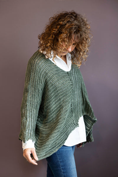 Khaki Basic Mineral Wash Sweater