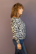 Off Shoulder Cheetah Sweater