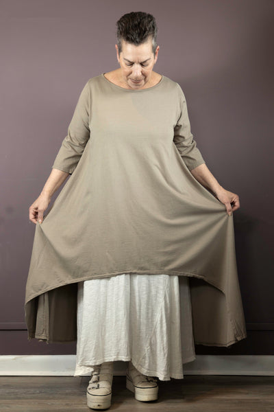 Taupe Hi-Lo Tunic Dress