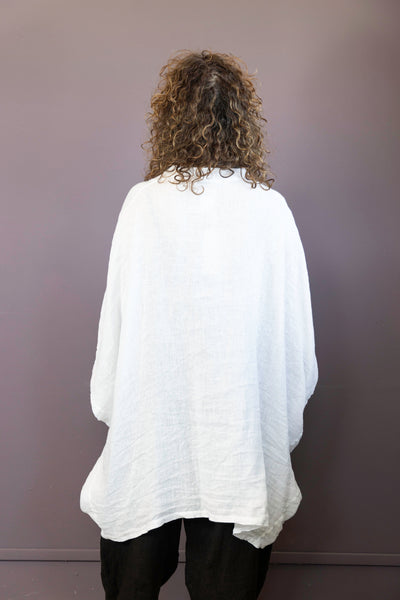 Linen Priest Collar Top