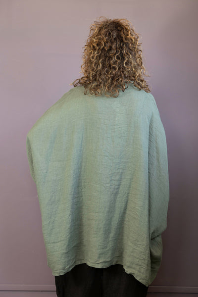 Linen Priest Collar Top