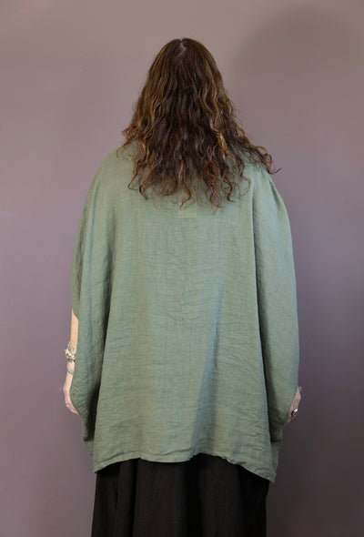 Linen Priest Collar Top