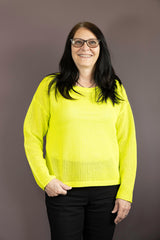 Lime Holey Sweater
