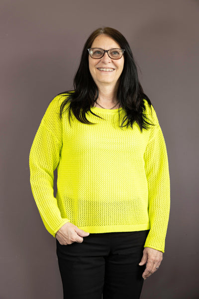 Lime Holey Sweater