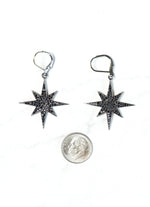 Black Spinel Pave Star Earring