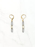 Mixed Metal Paperclip Earring