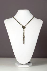 Dark Phurba and Coin Chain Necklace