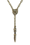 Dark Phurba and Coin Chain Necklace