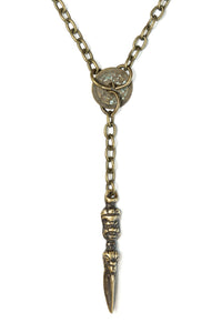 Dark Phurba and Coin Chain Necklace