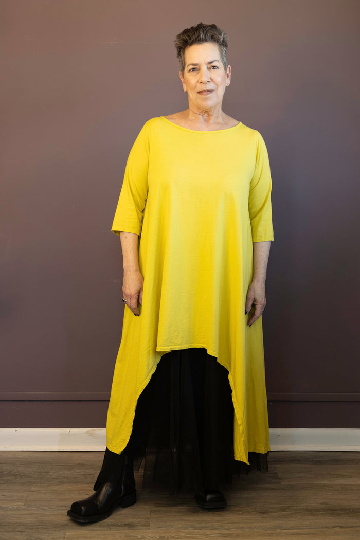 Yellow Hi-Lo Tunic Dress