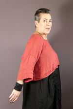 Ruby Linen Cropped Topper