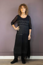 Mesh Puff Print Dress
